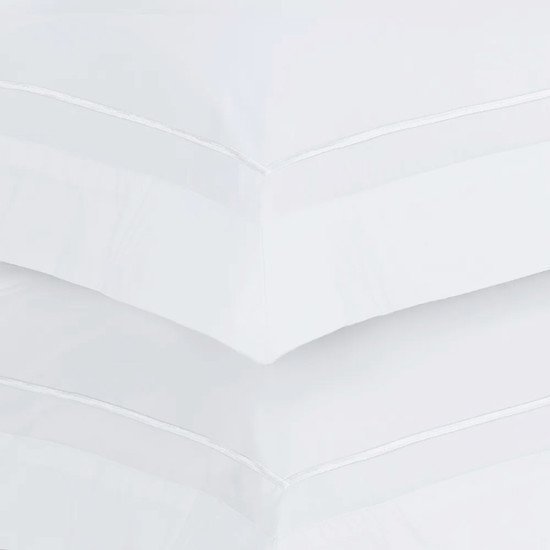 Imagem JOGO DE FRONHAS 200 FIOS 100% ALGODÃO FIESOLE BRANCO - TRUSSARDI