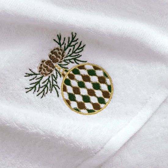 Imagem JOGO LAVABO COM BORDADO 100% ALGODÃO FESTIVE - TRUSSARDI