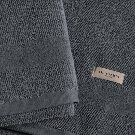 Imagem TOALHA DE ACADEMIA 100% ALGODÃO BORGIA CHUMBO 30X120CM - TRUSSARDI