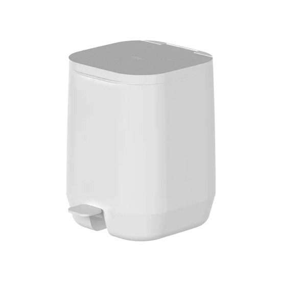 Imagem LIXEIRA DE PEDAL AURA 6 LITROS BRANCA DE POLIPROPILENO 26,5X25X20CM - OU