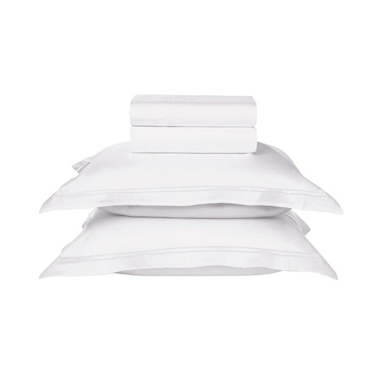 Imagem JOGO DE CAMA QUEEN 300 FIOS CETIM 100% ALGODÃO EGÍPCIO GALIENO BRANCO - TRUSSARDI