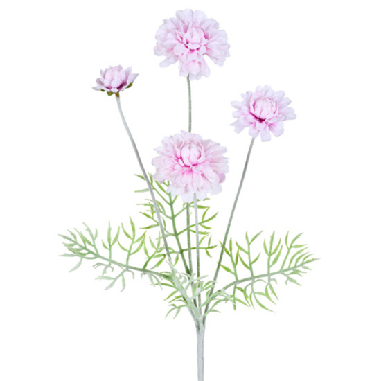 Imagem HASTE DECORATIVA DE ZINNIA ROSA DE PLÁSTICO MOLDÁVEL 59X15X15CM - GRILLO