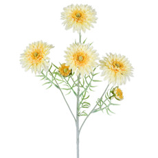 Imagem de HASTE DECORATIVA DE GERBERA AMARELA DE PLÁSTICO MOLDÁVEL 60X17CM - GRILLO - Grillo Ltda