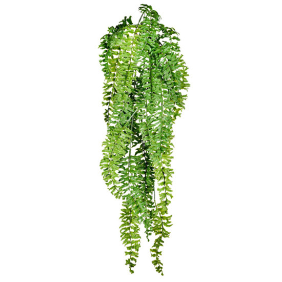 Imagem PENDENTE DECORATIVO DE SAMAMBAIA VERDE DE PLÁSTICO 100X35X35CM - GRILLO