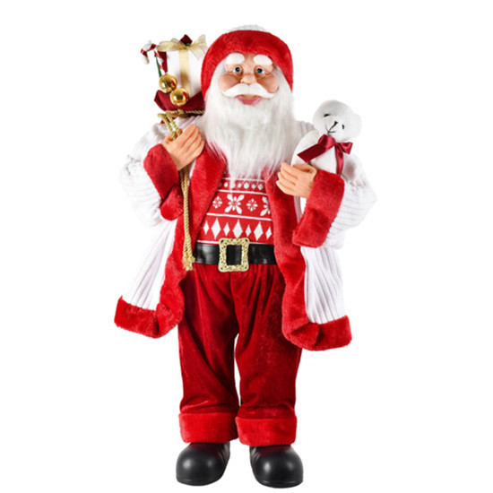 Imagem PAPAI NOEL DECORATIVO VERMELHO E BRANCO 85CM - GRILLO
