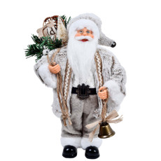 Imagem de PAPAI NOEL DECORATIVO BRANCO COM SINO E ENFEITES 30CM - GRILLO - Grillo Ltda