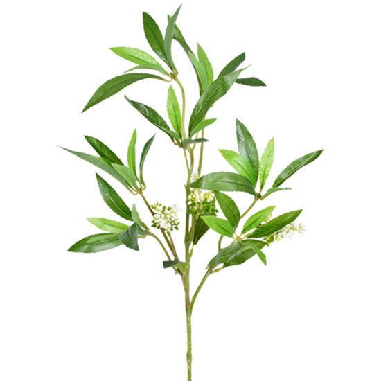 Imagem HASTE DECORATIVA DE FOLHAS DO CAMPO DE PLÁSTICO MOLDÁVEL 80X20CM - GRILLO