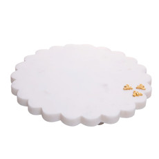 Imagem de TÁBUA REDONDA DECORATIVA NEW BEE 30,5CM X 3,5CM DE MÁRMORE - WOLFF - Rojemac Impotacao E Exportacao Ltda