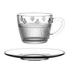 Imagem de JOGO DE 8 PEÇAS PARA CHÁ 180ML EM CRISTAL ECOLÓGICO 6,35X14X11CM - L'HERMITAGE - Full Fit Industria Importacao E Comercio Ltda.