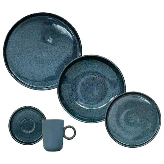 Imagem APARELHO DE JANTAR DE CERÂMICA BASIC DOVE 20 PEÇAS - PORTO BRASIL