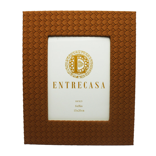 Imagem PORTA RETRATO RETANGULAR DECORATIVO DE MDF MARROM 15X20CM - ENTRECASA