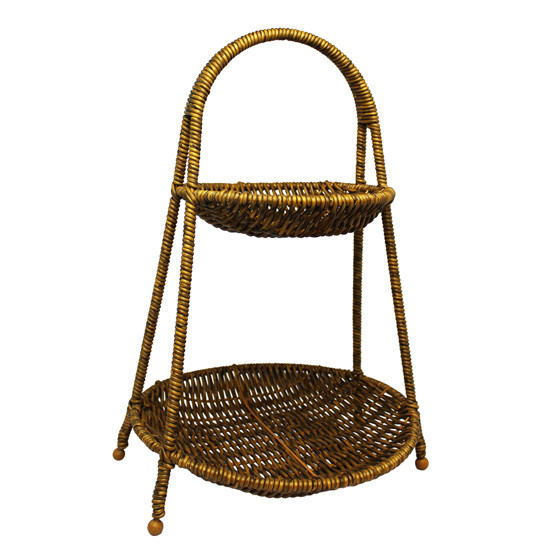 Imagem PRATO 2 ANDARES DE FIBRA SINTÉTICA PARA DOCES 32X22X22CM - ENTRECASA