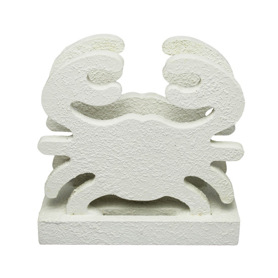 Imagem PORTA-GUARDANAPO FORMATO SIRÍ DE MADEIRA BRANCA 15X15X7CM - ENTRECASA