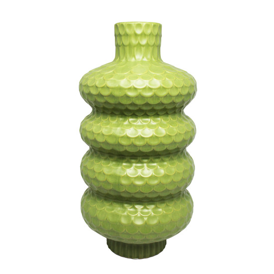 Imagem VASO DE CERÂMICA VERDE DECORATIVO 35X17X17CM - ENTRECASA