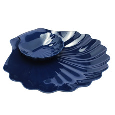 Imagem de CONJUNTO 2 PETISQUEIRAS FORMATO CONCHA AZUL ESCURO DE MELAMINA - ENTRECASA - Inverno Verao Comercio De Modas E Decoracao Eireli