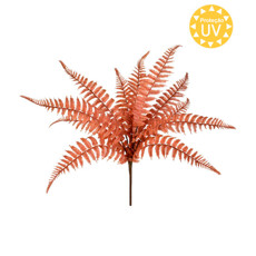 Imagem de BUQUÊ DECORATIVO DE SAMAMBAIA CORAL OUTONADA DE PLÁSTICO MOLDÁVEL 47X50CM - GRILLO - Grillo Ltda