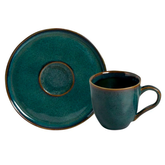 Imagem XÍCARA COM PIRES 170ML BIO OCEANO EM CERÂMICA 9,5X15,5CM - PORTO BRASIL