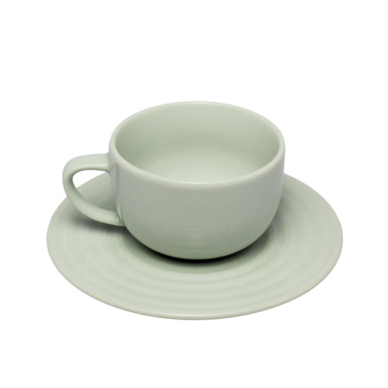 Imagem XÍCARA ARCOS COM PÍRES 100ML PARA CAFÉ DE PORCELANA BRANCA 5X12X12CM - SCHMIDT