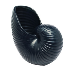 Imagem de ENFEITE DE MESA CONCHA AZUL MARINHO DE RESINA 24X26X15CM - ENTRE MARES - Entre Mares Ind E Com De Artesanatos Socied Ltda