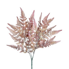 Imagem de BUQUÊ DECORATIVO DE SAMAMBAIA SILVESTRE CORAL DE PLÁSTICO MOLDÁVEL 40X25CM - GRILLO - Grillo Ltda