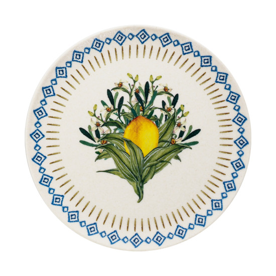 Imagem PRATO PARA SOBREMESA LIMONE DE FIBRA DE BAMBU 1X20X20CM - TUUT