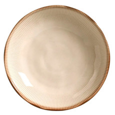 Imagem de PRATO FUNDO RAIO PARA SOBREMESA DE CERÂMICA BEGE 22,5CM - PORTO BRASIL - Porto Brasil Ceramica Ltda