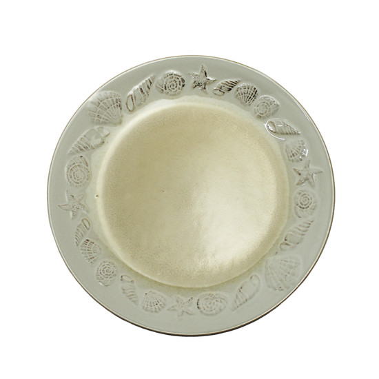 Imagem PRATO RASO BRANCO DE CERÂMICA 28CM - ENTRE MARES