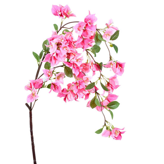 Imagem HASTE DECORATIVA DE BOUGAINVILLE ROSA DE PLÁSTICO MOLDÁVEL 95X20X30CM - GRILLO