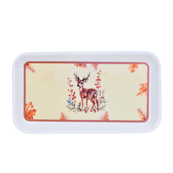 Imagem PRATO RETANGULAR DE MALAMINA PARA TORTAS  2X28X16CM - GRILLO