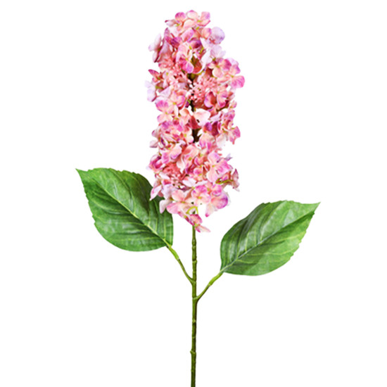 Imagem HASTE DECORATIVA DE HORTÊNCIA LX ROSA LAVANDA DE PLÁSTICO MOLDÁVEL 66X20CM - GRILLO