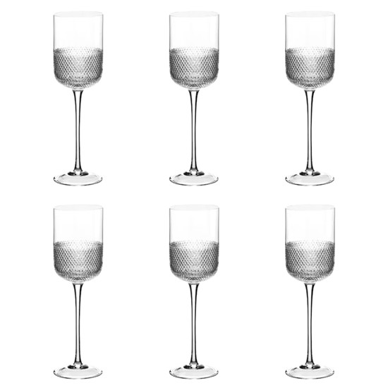 Imagem JOGO DE 6 TAÇAS DIAMANTE DE CRISTAL PARA ÁGUA 385ML - STRAUSS