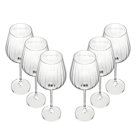 Imagem JOGO DE TAÇA PARA VINHO DE CRITAL ECOLOGICO 6 UNIDADES DE 640ML - WOLFF 