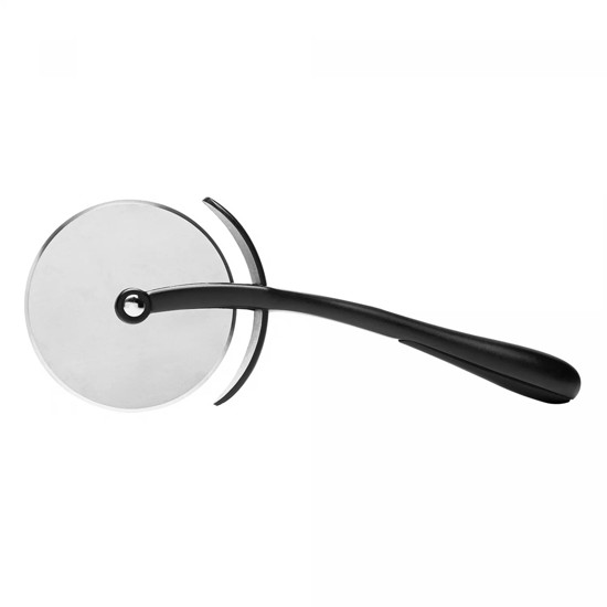 Imagem CORTADOR DE PIZZA COM CABO ANTIDERRAPANTE CHEF PRO 18,5CM PRETO LIGA DE ZINCO - WOLFF