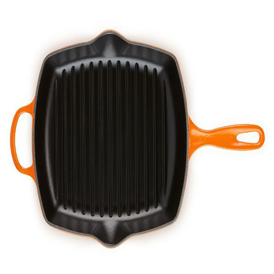 Imagem GRELHA QUADRADA LARANJA DE FERRO FUNDIDO 26CM - LE CREUSET