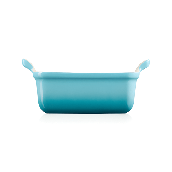 Imagem TRAVESSA RETANGULAR HERITAGE AZUL CARIBE DE CERÂMICA 8X24,7X15CM - LE CREUSET