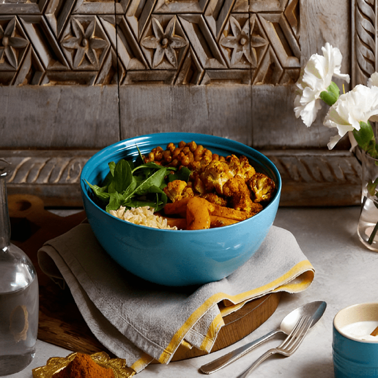 Imagem BOWL VANCOUVER 2,2L REDONDO DE SERVIR AZUL CARIBE DE CERÂMICA - LE CREUSET