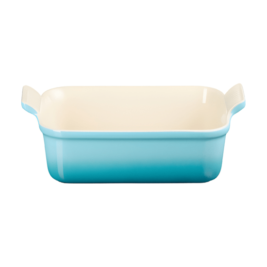 Imagem TRAVESSA RETANGULAR HERITAGE AZUL CARIBE DE CERÂMICA 8X24,7X15CM - LE CREUSET