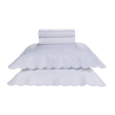 Imagem de JOGO DE CAMA KING 200 FIOS 100% ALGODÃO FIORITA BRANCO - TRUSSARDI - Karsten S.A 