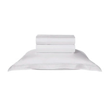 Imagem de JOGO DE CAMA SOLTEIRO 300 FIOS ALGODÃO EGÍPCIO GALIENO BRANCO - TRUSSARDI - Karsten S.A 