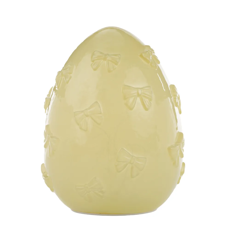 Imagem de LUMINÁRIA OVO COM BORBOLETAS EM RELEVO COM 25 LEDS EM VIDRO AMARELO - CROMUS - Cromus Embalagens Ind E Com Ltda