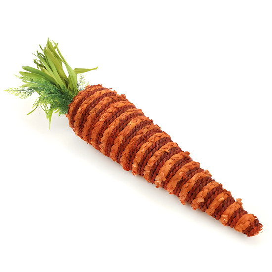 Imagem CENOURA LARANJA DECORATIVA DE FIBRA NATURAL E PLÁSTICO 65X14X14CM - CROMUS