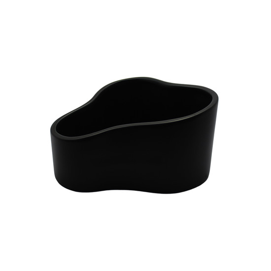 Imagem VASO FLOREIRA DECORATIVO DE CERÂMICA PRETO FOSCO 12X22X18CM - CERÂMICA MAZZOTTI