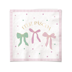 Imagem de GUARDANAPOS DE PAPEL FELIZ PÁSCOA 20 FOLHAS 32,5X32,5CM - CROMUS - Cromus Embalagens Ind E Com Ltda