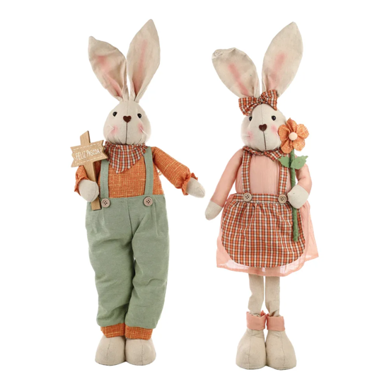 Imagem COELHA/COELHO DA PÁSCOA DECORATIVO DE POLIÉSTER 70X24X18CM - CROMUS