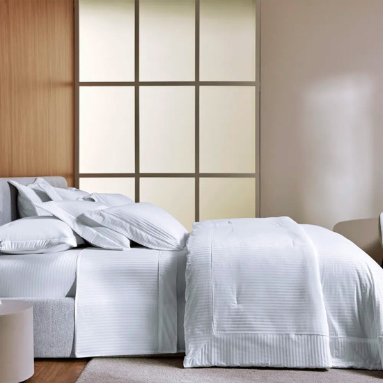 Imagem JOGO DE CAMA SOLTEIRO 300 FIOS 100% ALGODÃO FRATELLI BRANCO - TRUSSARDI