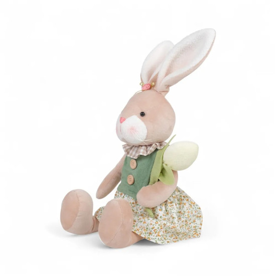 Imagem COELHA DA PÁSCOA DE VESTIDO DECORATIVA DE POLIÉSTER 51X16X9CM - CROMUS