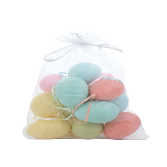 Imagem MINI OVOS DE PÁSCOA 6CM COLORIDOS DE PLÁSTICO 12UND - TOKDACASA