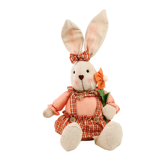Imagem COELHO/COELHA DA PÁSCOA DECORATIVO DE POLIÉSTER 35X18X12CM - CROMUS