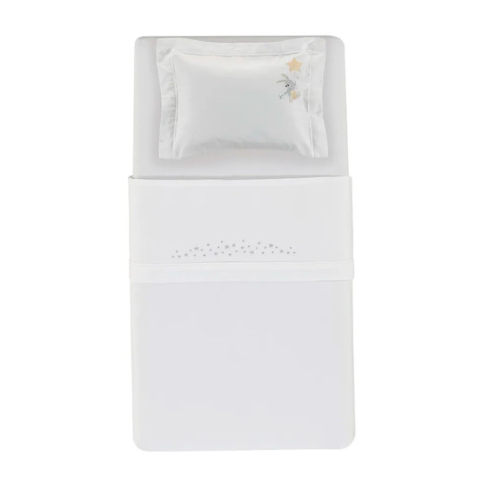Imagem JOGO DE BERÇO BABY 100% ALGODÃO EGÍPCIO BENE BRANCO - TRUSSARDI