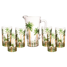 Imagem de CONJUNTO JARRA COM 6 COPOS DE CRISTAL ECOLOGICO PALM TREE - WOLFF - Rojemac Impotacao E Exportacao Ltda